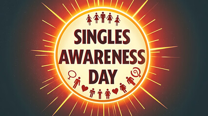 Celebrating Singles Awareness Day with a dynamic graphic design