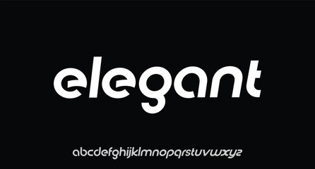 Elegant unique serif alphabet display font vector illustration
