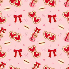 Seamless pattern for Valentine's day. open graphics.