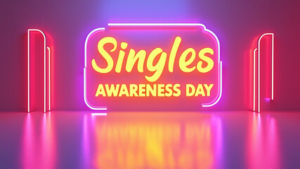 Celebrating Singles Awareness Day with a dynamic graphic design