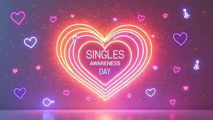 Celebrating Singles Awareness Day with a dynamic graphic design