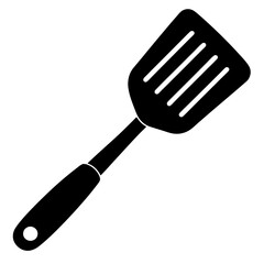 Spatula icon silhouette vector art illustration
