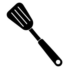 Spatula icon silhouette vector art illustration
