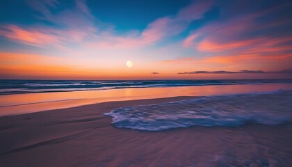 Fototapeta premium Whispers of Dusk by the Sea