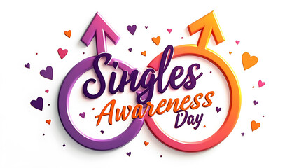 Celebrating Singles Awareness Day with a dynamic graphic design
