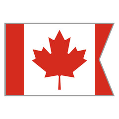 Obraz premium Canada flag vector design and illustration , National flag country with original color, Pennon flag