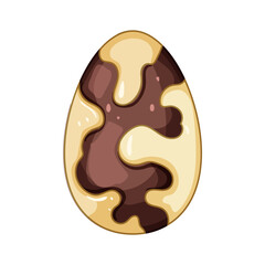 kinder chocolate egg cartoon. surprise treat, hollow sweet, dessert shell kinder chocolate egg sign. isolated symbol vector illustration