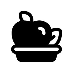 Vegetarian Glyph Icon. Single icon, glyph vector icon
