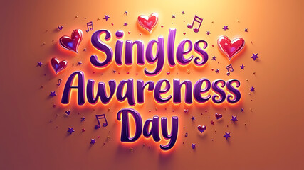 Celebrating Singles Awareness Day with a dynamic graphic design