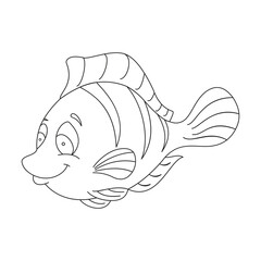 Flounder’s Oceanic line art
