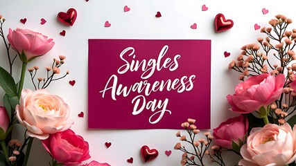 Celebrating Singles Awareness Day with a dynamic graphic design