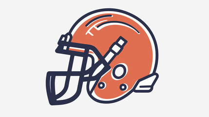 Fototapeta premium Professional American Football Helmet Sport Icons
