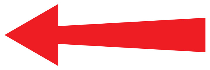 Vector red arrow isolated on white
