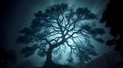 Fototapeta premium spooky halloween night