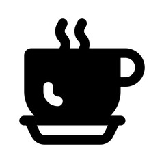 Coffee Simple Glyph Icon. Single icon, glyph vector icon