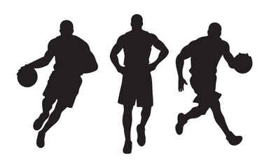 Basketball Players, Basketball Vector, Basketball Silhouette