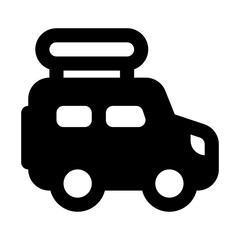 Traveling Simple Glyph Icon. Single icon, glyph vector icon