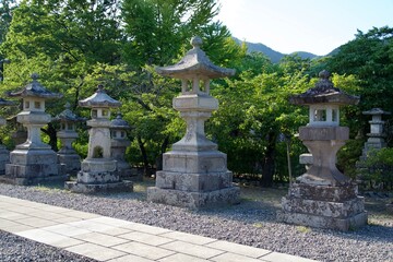 Fototapeta premium Scenery of lanterns in the precincts of Zenkoji Temple