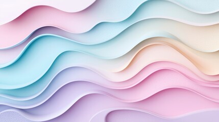 Soft Calming Pastel Gradient Design with Smooth Wavy Textures