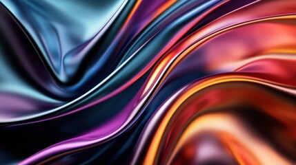 Dynamic 3D Mockup of Glossy Vibrant Hues in Abstract Textures