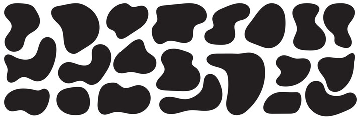 Black blobs icon set