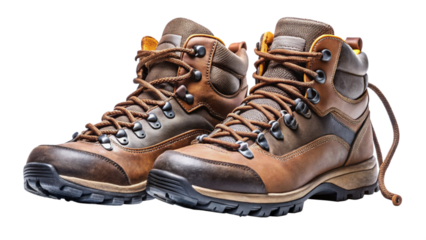 old boots isolated on white