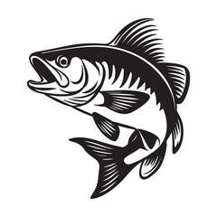 fish silhouette vector design illustration 