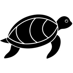 Turtle minimalist simple vector art illustration