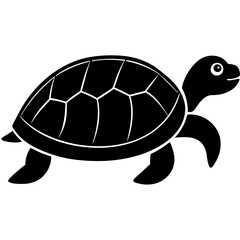 Turtle minimalist simple vector art illustration