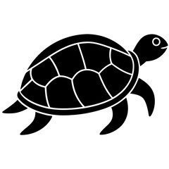 Turtle minimalist simple vector art illustration
