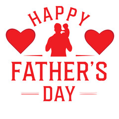 A Happy Father’s Day logo with a red color theme symbolizes love, passion, and gratitude, perfectly capturing the emotional bond and appreciation for fathers.