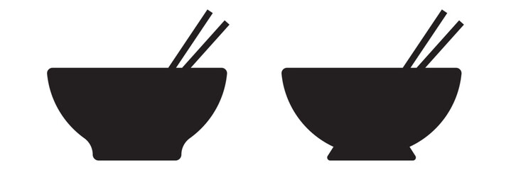 Bowl icon set. Set of kitchen utensils, food icon vector design template. Bowl icon vector illustration.