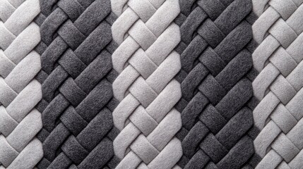 Flat, uniform texture of wool fabric with a herringbone pattern in shades of charcoal gray 