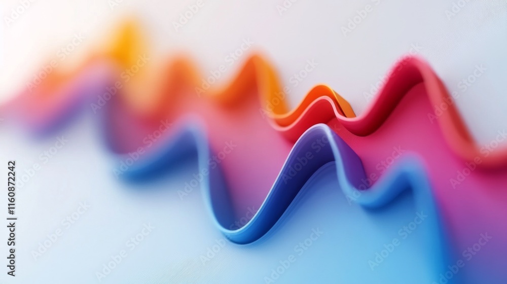 Poster colorful wave pattern representation for creative design projects