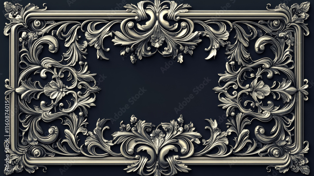 Poster borders and monograms set in vintage style for design. jpeg (bitmap) version also available in galle