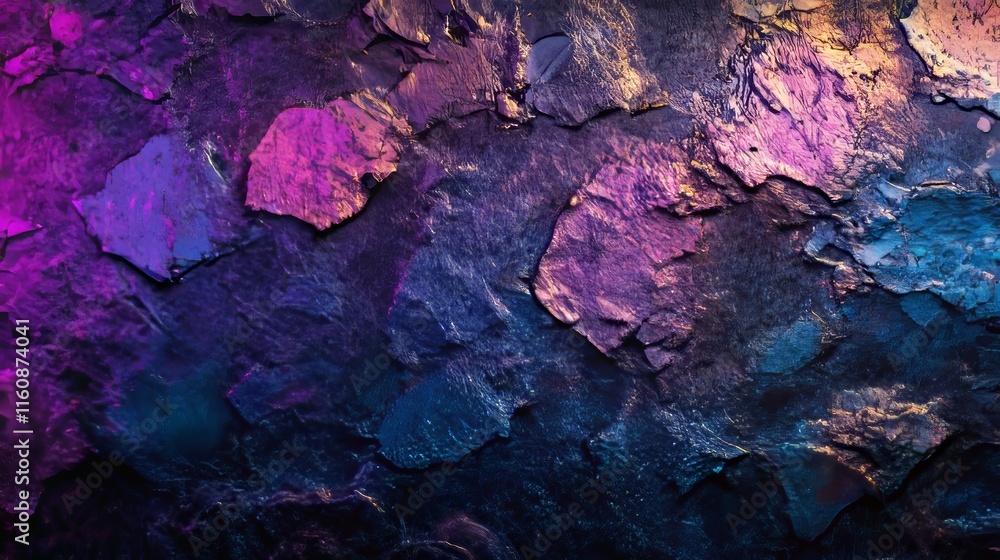 Poster iridescent abstract holographic background with modern style and grainy texture effect
