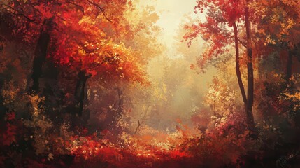 Enchanted Forest in Autumn Colors