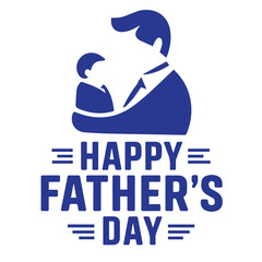 A Happy Father’s Day logo with a blue color theme symbolizes trust, stability, and the calm strength associated with fatherhood. Blue conveys loyalty, dependability, and peace