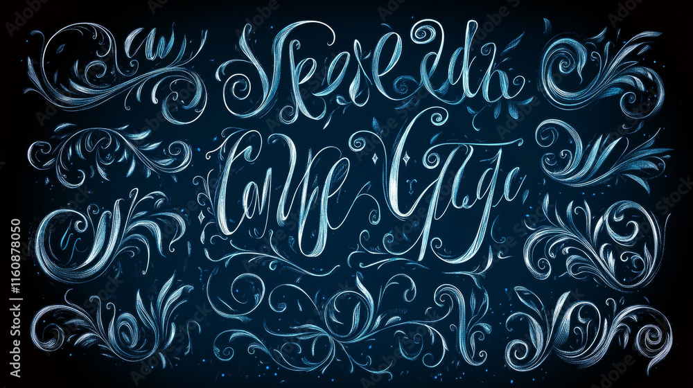 Poster retro labels, headers and calligraphic elements set for design or idea. jpeg version also available 