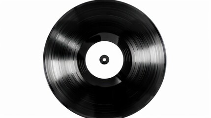 Obraz premium Close-up of a black vinyl record.