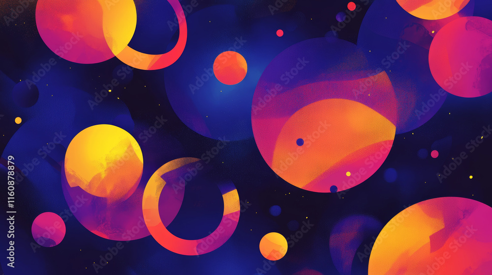 Poster abstract colorful circle background for futuristic design. jpeg version also available in gallery