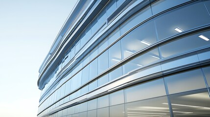 Obraz premium High Resolution Exterior of a Modern Office Building with Glass Window