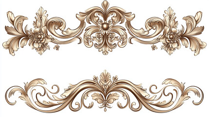  Borders and dividers decorative vignette elements set isolated on white for design