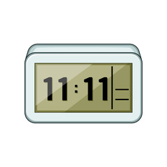 lightweight travel alarm clock cartoon. battery loud, durable multifunction, led display lightweight travel alarm clock sign. isolated symbol vector illustration