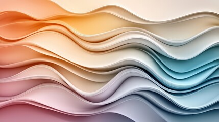 Obraz premium Soft Abstract Wave Pattern in Gradient Colors for Soothing Design