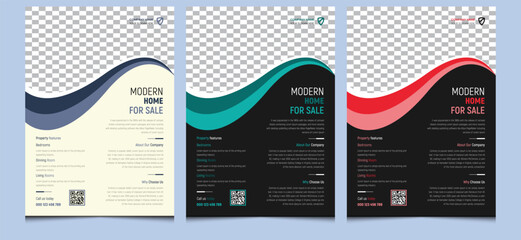 Elegant editable clean creative corporate modern professional company business construction property building home house for sale minimal marketing agency real estate flyer template design.