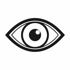 Minimalist Eye Symbol Vector Design.