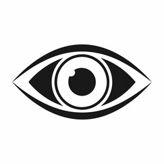 Minimalist Eye Symbol Vector Design.