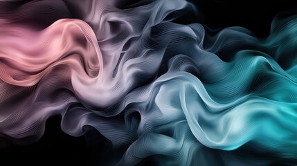 Obraz premium Artistic Abstract Gradient Background with Flowing Wavy Patterns