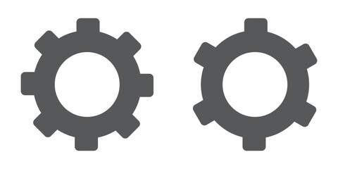 Settings icon in gray color